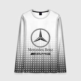 Мужской лонгслив 3D с принтом Mercedes-Benz в Тюмени, 100% полиэстер | длинные рукава, круглый вырез горловины, полуприлегающий силуэт | amg | mercedes | mercedes значок | mercedes лого | mercedes марка | амг | бенц | лого автомобиля | логотип мерседес | мерин | мерс | мерседес | мерседес бенз | мерседес лого | мерседес эмблема