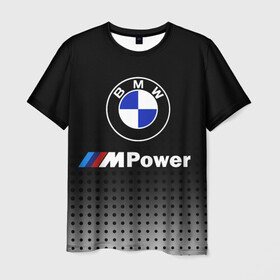 Мужская футболка 3D с принтом BMW в Тюмени, 100% полиэфир | прямой крой, круглый вырез горловины, длина до линии бедер | bmw | bmw лого | bmw марка | bmw эмблема | бмв | бмв значок | бмв лого | бмв эмблема | бэха | значок bmw | лого автомобиля | логотип bmw | марка бмв | черно белый значок бмв