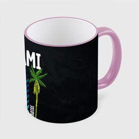 Кружка с полной запечаткой с принтом Summer Miami в Тюмени, керамика | ёмкость 330 мл | Тематика изображения на принте: paradise | summer | летняя | лето | майами | маями | пальмы | рай