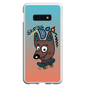 Чехол для Samsung S10E с принтом Skating Dog в Тюмени, Силикон | Область печати: задняя сторона чехла, без боковых панелей | cool | dog | skating dog | пес | скейт | скейтер | собака | собачка