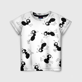 Детская футболка 3D с принтом Муравьи  в Тюмени, 100% гипоаллергенный полиэфир | прямой крой, круглый вырез горловины, длина до линии бедер, чуть спущенное плечо, ткань немного тянется | big | picture | картинки | лето | муравейник | муравьи | насекомые | популярные | прикольные
