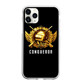 Чехол для iPhone 11 Pro матовый с принтом Завоеватель PUBG в Тюмени, Силикон |  | conqueror | esports | grandmaster | pubg | pubg mobile | завоеватель