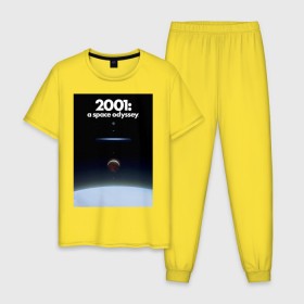 Мужская пижама хлопок с принтом 2001: Space Odyssey в Тюмени, 100% хлопок | брюки и футболка прямого кроя, без карманов, на брюках мягкая резинка на поясе и по низу штанин
 | 2001 | 2001:космическая одиссея | discovery one | eva pod | frank poole | hal 9000 | heywood floyd | space odyssey | stanley kubrick | vdgerir | космическая одиссея | стэнли кубрик