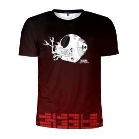 Мужская футболка 3D спортивная с принтом Space capsule в Тюмени, 100% полиэстер с улучшенными характеристиками | приталенный силуэт, круглая горловина, широкие плечи, сужается к линии бедра | 