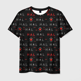 Мужская футболка 3D с принтом HAL 9000 в Тюмени, 100% полиэфир | прямой крой, круглый вырез горловины, длина до линии бедер | discovery one | eva pod | frank poole | hal 9000 | heywood floyd | space odyssey | stanley kubrick | vdgerir