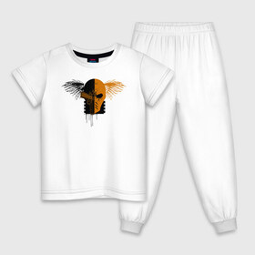 Детская пижама хлопок с принтом Deathstroke в Тюмени, 100% хлопок |  брюки и футболка прямого кроя, без карманов, на брюках мягкая резинка на поясе и по низу штанин
 | arrow | deathstroke | vdzabma | детстроук | стрела