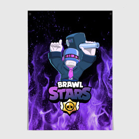 Постер с принтом Brawl Stars DJ Frank в Тюмени, 100% бумага
 | бумага, плотность 150 мг. Матовая, но за счет высокого коэффициента гладкости имеет небольшой блеск и дает на свету блики, но в отличии от глянцевой бумаги не покрыта лаком | Тематика изображения на принте: brawl | brawl brawl stars | brawl stars | dj frank | frank | franky | бравл | бравл старс | бравл фрэнк | диджей | диджей фрэнк | френк | фрэнк