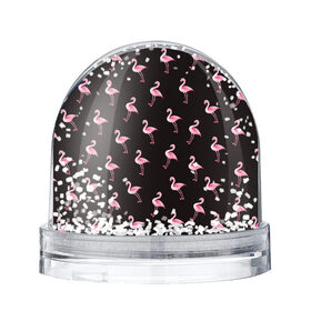 Снежный шар с принтом Розовый Фламинго в Тюмени, Пластик | Изображение внутри шара печатается на глянцевой фотобумаге с двух сторон | 