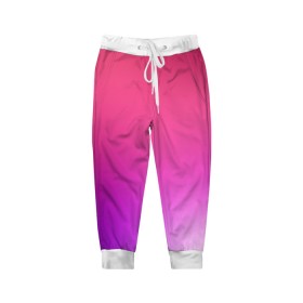 Детские брюки 3D с принтом Нежный цвет в Тюмени, 100% полиэстер | манжеты по низу, эластичный пояс регулируется шнурком, по бокам два кармана без застежек, внутренняя часть кармана из мелкой сетки | красный | нежный цвет | плавный переход | фиолетовый