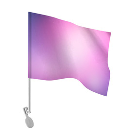 Флаг для автомобиля с принтом Нежный фиолет в Тюмени, 100% полиэстер | Размер: 30*21 см | нежный цвет | плавный переход | розовый | фиолетовый