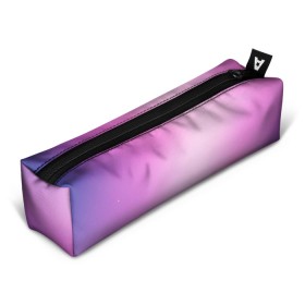 Пенал 3D с принтом Нежный фиолет в Тюмени, 100% полиэстер | плотная ткань, застежка на молнии | нежный цвет | плавный переход | розовый | фиолетовый