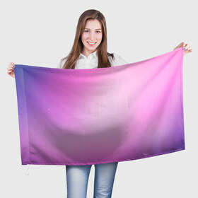 Флаг 3D с принтом Нежный фиолет в Тюмени, 100% полиэстер | плотность ткани — 95 г/м2, размер — 67 х 109 см. Принт наносится с одной стороны | нежный цвет | плавный переход | розовый | фиолетовый