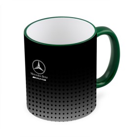 Кружка с принтом Mercedes-Benz в Тюмени, керамика | ёмкость 330 мл | amg | mercedes | mercedes значок | mercedes лого | mercedes марка | амг | бенц | лого автомобиля | логотип мерседес | мерин | мерс | мерседес | мерседес бенз | мерседес лого | мерседес эмблема