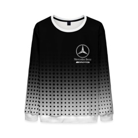 Мужской свитшот 3D с принтом Mercedes-Benz в Тюмени, 100% полиэстер с мягким внутренним слоем | круглый вырез горловины, мягкая резинка на манжетах и поясе, свободная посадка по фигуре | amg | mercedes | mercedes значок | mercedes лого | mercedes марка | амг | бенц | лого автомобиля | логотип мерседес | мерин | мерс | мерседес | мерседес бенз | мерседес лого | мерседес эмблема