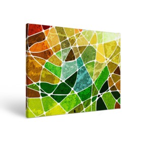 Холст прямоугольный с принтом Мозаика в Тюмени, 100% ПВХ |  | бирюзовый | зелёный | мозаика | синий | стекло
