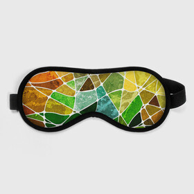 Маска для сна 3D с принтом Мозаика в Тюмени, внешний слой — 100% полиэфир, внутренний слой — 100% хлопок, между ними — поролон |  | бирюзовый | зелёный | мозаика | синий | стекло