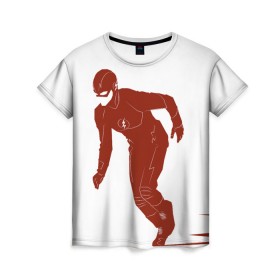 Женская футболка 3D с принтом The Flash в Тюмени, 100% полиэфир ( синтетическое хлопкоподобное полотно) | прямой крой, круглый вырез горловины, длина до линии бедер | barry allen | the flash | vdzabma | барри аллен | флэш