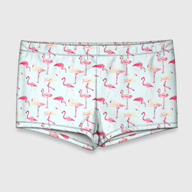 Мужские купальные плавки 3D с принтом Фламинго в Тюмени, Полиэстер 85%, Спандекс 15% |  | красный | птица | розовая птица | розовый | фламинго
