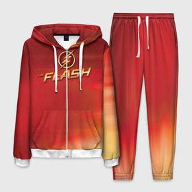 Мужской костюм 3D с принтом The Flash Logo Pattern в Тюмени, 100% полиэстер | Манжеты и пояс оформлены тканевой резинкой, двухслойный капюшон со шнурком для регулировки, карманы спереди | the flash | vdzabma | флэш