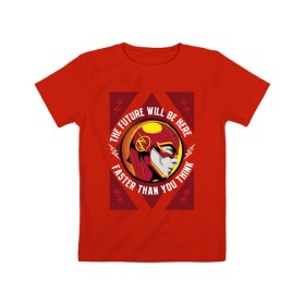 Детская футболка хлопок с принтом The Flash в Тюмени, 100% хлопок | круглый вырез горловины, полуприлегающий силуэт, длина до линии бедер | Тематика изображения на принте: barry allen | the flash | vdzabma | барри аллен | флэш