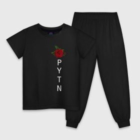 Детская пижама хлопок с принтом Payton Moormeier в Тюмени, 100% хлопок |  брюки и футболка прямого кроя, без карманов, на брюках мягкая резинка на поясе и по низу штанин
 | Тематика изображения на принте: payton moormeier | блогер | мурми | пайтон | роза | тиктокер | цветы