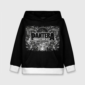 Детская толстовка 3D с принтом PANTERA. в Тюмени, 100% полиэстер | двухслойный капюшон со шнурком для регулировки, мягкие манжеты на рукавах и по низу толстовки, спереди карман-кенгуру с мягким внутренним слоем | pantera | американская метал группа | грув метал | группа | музыка | пантера | рок | рок группа