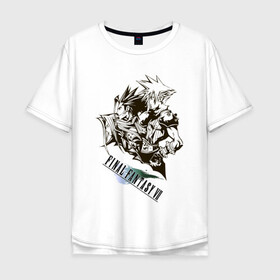 Мужская футболка хлопок Oversize с принтом Final Fantasy VII Remake в Тюмени, 100% хлопок | свободный крой, круглый ворот, “спинка” длиннее передней части | final fantasy vii remake | game | gamer | игра | шутер