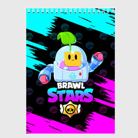 Скетчбук с принтом Brawl Stars SPROUT в Тюмени, 100% бумага
 | 48 листов, плотность листов — 100 г/м2, плотность картонной обложки — 250 г/м2. Листы скреплены сверху удобной пружинной спиралью | bibi | brawl stars | crow | leon | leon shark | max | mecha crow | mr.p | sally leon | shark | sprout | virus 8 bit | берли | биби | бравл старс | вирус 8 бит | ворон | леон | макс | мешха кров | оборотень | спроут | сэли леон