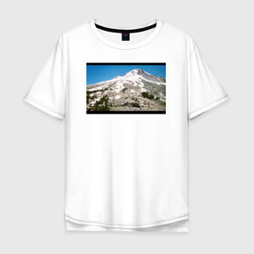 Мужская футболка хлопок Oversize с принтом The Shining Landscape в Тюмени, 100% хлопок | свободный крой, круглый ворот, “спинка” длиннее передней части | the shining | vdosadir | горы | пейзаж | сияние | стэнли кубрик