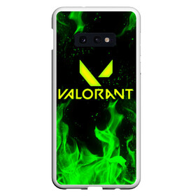 Чехол для Samsung S10E с принтом VALORANT в Тюмени, Силикон | Область печати: задняя сторона чехла, без боковых панелей | Тематика изображения на принте: breach | cs go | cypher | jett | league of legends | legends of runeterra | lol | omen | overwatch | phoenix | riot | riot games | sage | sona | sova | valorant | viper | валорант | кс го | лига легенд | лол