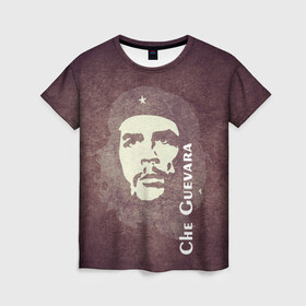 Женская футболка 3D с принтом Че Гевара в Тюмени, 100% полиэфир ( синтетическое хлопкоподобное полотно) | прямой крой, круглый вырез горловины, длина до линии бедер | che guevara | исторические личности | революция | че гевара