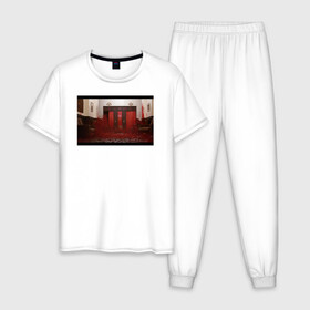 Мужская пижама хлопок с принтом The Shining Frame в Тюмени, 100% хлопок | брюки и футболка прямого кроя, без карманов, на брюках мягкая резинка на поясе и по низу штанин
 | the shining | vdosadir | сияние | стэнли кубрик