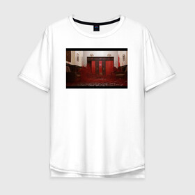 Мужская футболка хлопок Oversize с принтом The Shining Frame в Тюмени, 100% хлопок | свободный крой, круглый ворот, “спинка” длиннее передней части | the shining | vdosadir | сияние | стэнли кубрик