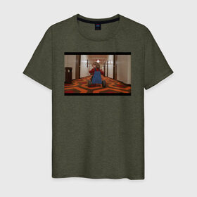 Мужская футболка хлопок с принтом The Shining в Тюмени, 100% хлопок | прямой крой, круглый вырез горловины, длина до линии бедер, слегка спущенное плечо. | Тематика изображения на принте: the shining | vdosadir | сияние | стэнли кубрик