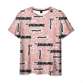Мужская футболка 3D с принтом The Shining Labirint Pattern в Тюмени, 100% полиэфир | прямой крой, круглый вырез горловины, длина до линии бедер | the shining | vdosadir | сияние | стэнли кубрик | топор