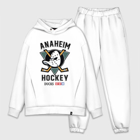 Мужской костюм хлопок OVERSIZE с принтом ANAHEIM DUCKS в Тюмени,  |  | anaheim | ducks | hockey | nhl | sport | usa | клюшки | нхл | спорт | утки | хоккей | шайбу