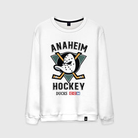 Мужской свитшот хлопок с принтом ANAHEIM DUCKS в Тюмени, 100% хлопок |  | anaheim | ducks | hockey | nhl | sport | usa | клюшки | нхл | спорт | утки | хоккей | шайбу