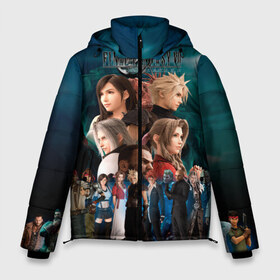 Мужская зимняя куртка 3D с принтом Final Fantasy VII Remake в Тюмени, верх — 100% полиэстер; подкладка — 100% полиэстер; утеплитель — 100% полиэстер | длина ниже бедра, свободный силуэт Оверсайз. Есть воротник-стойка, отстегивающийся капюшон и ветрозащитная планка. 

Боковые карманы с листочкой на кнопках и внутренний карман на молнии. | Тематика изображения на принте: баррет уоллес | мидгар. шинра. лавина. клауд страйф | солдат | тифа