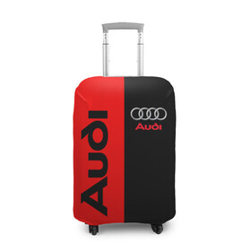 Чехол для чемодана 3D с принтом AUDI в Тюмени, 86% полиэфир, 14% спандекс | двустороннее нанесение принта, прорези для ручек и колес | audi | auto | rs | sport | авто | автомобиль | автомобильные | ауди | бренд | марка | машины | спорт