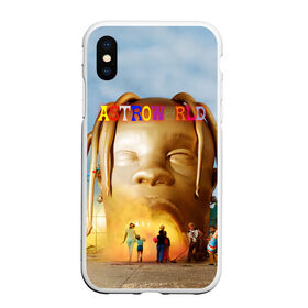 Чехол для iPhone XS Max матовый с принтом TRAVIS SCOTT в Тюмени, Силикон | Область печати: задняя сторона чехла, без боковых панелей | america | astroworld | cactus jack | rap | travis scott | usa | wish you were here | америка | зарубежный реп | кактус джек | реп | сша | трэвис скотт