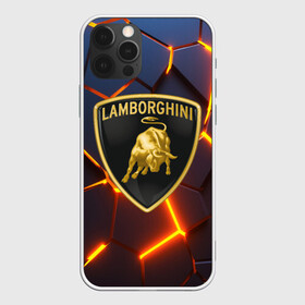 Чехол для iPhone 12 Pro Max с принтом LAMBORGHINI | ЛАМБОРГИНИ в Тюмени, Силикон |  | abstraction | auto | brand | geometry | hexagon | lamborghini | neon | paints | sport | stripes | texture | triangle | абстракция | авто | автомобиль | автомобильные | бренд | брызги | геометрия | краски | ламборгини | марка | машины | неон | неоновый