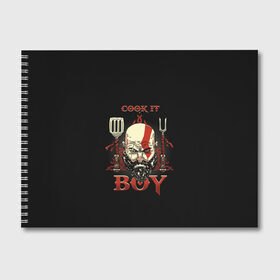 Альбом для рисования с принтом God of War Cook it Boy в Тюмени, 100% бумага
 | матовая бумага, плотность 200 мг. | atreus | god of war | god of war 4 | gow | kratos | ps4 | атрей | бог войны | гов | зы4 | кратос | левиафан | мальчик | мимир | мировой змей | пиратs | руны | эксклюзив