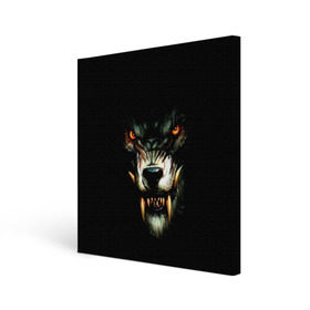 Холст квадратный с принтом Werewolf в Тюмени, 100% ПВХ |  | black | eyes | fangs | grin | jaw | muzzle | nose | teeth | view | werewolf | взгляд | глаза | зубы | клыки | нос | оборотень | оскал | пасть