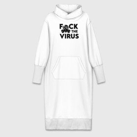 Платье удлиненное хлопок с принтом FCK the VIRUS в Тюмени,  |  | coronavirus | covid19 | ncov19 | virus