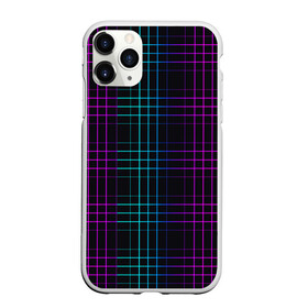 Чехол для iPhone 11 Pro матовый с принтом Neon cell в Тюмени, Силикон |  | геометрия | градиент | квадраты | клетка | клетчатый | линии | неоновый | полосы | популярный | разноцветный | решетка | сетка | текстура | фиолетовый | шотландка | яркий