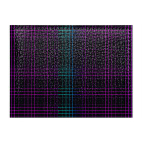 Обложка для студенческого билета с принтом Neon cell в Тюмени, натуральная кожа | Размер: 11*8 см; Печать на всей внешней стороне | геометрия | градиент | квадраты | клетка | клетчатый | линии | неоновый | полосы | популярный | разноцветный | решетка | сетка | текстура | фиолетовый | шотландка | яркий