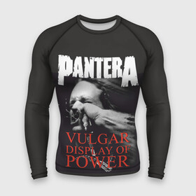 Мужской рашгард 3D с принтом PANTERA VULGAR OF POWER в Тюмени,  |  | pantera vulgar display of power | rock | вульгарный альбом | музыка | пантера | рок группа