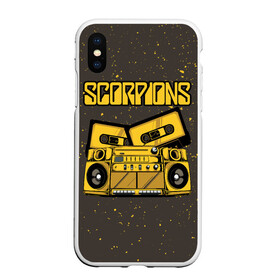 Чехол для iPhone XS Max матовый с принтом Scorpions в Тюмени, Силикон | Область печати: задняя сторона чехла, без боковых панелей | klaus meine | live in munich | return to forever | rock music | scorpions | you like | клаус майне | маттиас ябс | рудольф шенкер | скорпионз