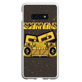 Чехол для Samsung S10E с принтом Scorpions в Тюмени, Силикон | Область печати: задняя сторона чехла, без боковых панелей | Тематика изображения на принте: klaus meine | live in munich | return to forever | rock music | scorpions | you like | клаус майне | маттиас ябс | рудольф шенкер | скорпионз