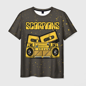Мужская футболка 3D с принтом Scorpions в Тюмени, 100% полиэфир | прямой крой, круглый вырез горловины, длина до линии бедер | klaus meine | live in munich | return to forever | rock music | scorpions | you like | клаус майне | маттиас ябс | рудольф шенкер | скорпионз